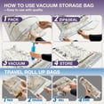thumbnail image 4 of AGALI Vacuum Storage Bags 30 Pack Space Saver for Comforters, Blankets, Clothes, Travel Compression, Airtight, Reusable, 4 of 7
