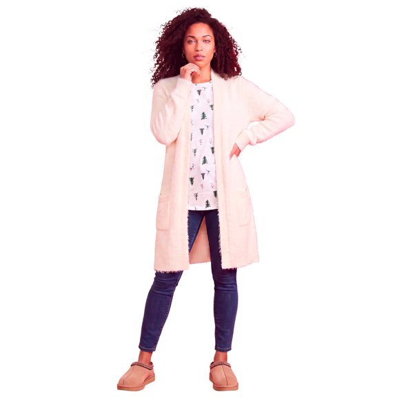 Roaman's Women's Plus Size Eyelash Cardigan