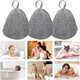 thumbnail image 5 of 3 pcs Sauna Hats - Gray Felt Sauna Hat for Women and Men Felt Sauna Hat Sauna Caps Sauna Cap Suitable for Sauna, Spa and Bath, 5 of 5