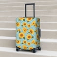 thumbnail image 6 of Xecao White Polka Dot Sunflower Print Elastic Luggage Cover, Double-sided Print , Perfect for Travel, Business, and Daily Use (Suitcase Not Included)-Small, 6 of 7