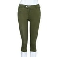 thumbnail image 4 of Generic Women's Mid Rise Solid Color Button Zipper Dressy Business Capri Pants,, 4 of 9