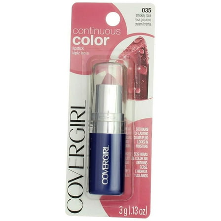 CoverGirl Continuous Color Lipstick, Smokey Rose [035] .13 oz (Pack of 3)