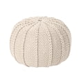 thumbnail image 2 of Knitted Cotton Pouf, 20in Width / Versatile Home Decor Piece, 2 of 3
