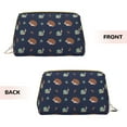 thumbnail image 3 of Picia Hedgehog And Snail Print Leather Makeup Bag Make Up Bag Travel Toiletry Bag for Her Girlfriend Teacher Teen Girl Gifts, 3 of 8
