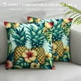 thumbnail image 3 of GOSMITH Pillow Covers, Tropical Pineapple Decorative Throw Pillow Covers Pineapple Flower Pillowcase Farmhouse Cushion Cases for Sofa Couch Outdoor Home Decorations, 3 of 5