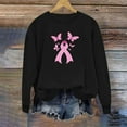 thumbnail image 3 of HongQid Women Breast Cancer Sweatshirt Pink Ribbon Sweater Cancer Awareness Long Sleeve Casual Fall Crewneck Pullover, 3 of 4