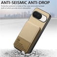 thumbnail image 3 of ELEHOLD Case for Google Pixel 9 / 9 Pro, RFID Blocking Slim PU Leather Wallet Case with Card Holder & Kickstand,Khaki, 3 of 11