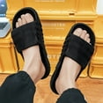 thumbnail image 4 of Qarigey 1 par de toboganes de verano para hombres y mujeres, sandalias portátiles para fiestas en la piscina, estilo informal, zapatillas de Calzado Negro Tamaño 43-44, 4 of 6