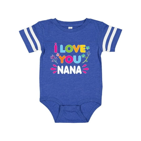 

Inktastic I Love You Nana with Flowers Gift Baby Girl Bodysuit