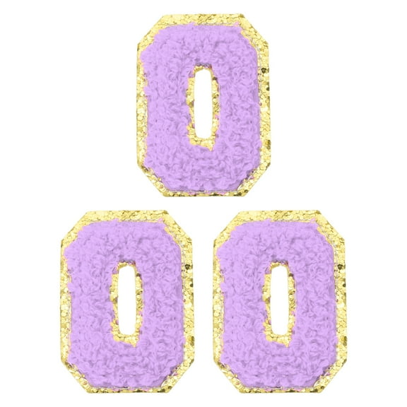 Uxcell Chenille Number Patches Self-Adhesive Number Patch Appliques Stickers for DIY Clothing Number 0