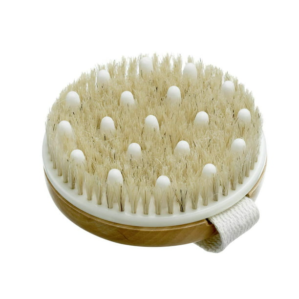 Dry Brushing Body Brush - Best for Exfoliating Dry Skin, Lymphatic Drainage  and Cellulite Treatment - Organic Spa Exfoliation and Massage Scrub Brush  with Natural Boar Bristles - Walmart.com