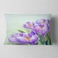 thumbnail image 2 of Designart Crocuses Looking into Sky - Floral Throw Pillow - 12x20, 2 of 5