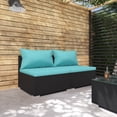 thumbnail image 1 of vidaXL 2 Piece Garden Lounge Set with Cushions Poly Rattan Black, 1 of 3