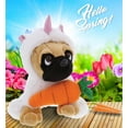 thumbnail image 5 of DolliBu Happy Easter Super Soft Plush Pug Dog Unicorn with Carrot - 10 inch, 5 of 6