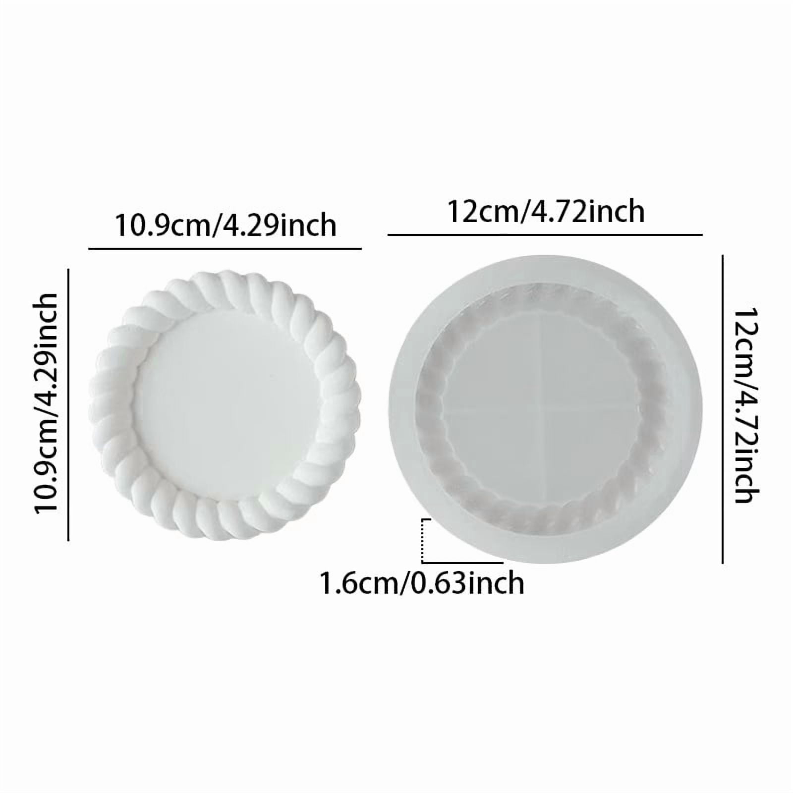 Reusable Silicone Candle Mold for DIY Resin Coasters and Gypsum Trays - High-Temperature, Easy Release, and Easy to Clean