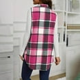 thumbnail image 4 of Plaid Vests for Women 2024 Trendy Sleeveless Button Down Flannel Shirt Jacket with Pocket Fall Winter Outerwear, 4 of 6