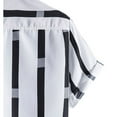thumbnail image 5 of Chemise Rayée Homme Chemise Rayée à Manches Courtes Décontractée à Revers Cardigan Grande Taille, 5 of 5