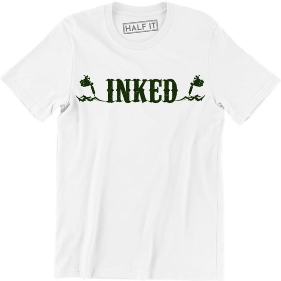 Adults INKED Stamp Tattooist Tattoo Convention Printed Men's Tee Shirt