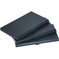 thumbnail image 1 of Paquete de 3 tarjeteros de visita de aluminio ultraligeros para viajes y negocios - Negro, 1 of 5