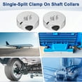 thumbnail image 5 of Uxcell 4-Pack Single Split Shaft Collar 8mm Bore 25mm OD, 8mm Thickness Aluminum Clamp-On Shaft Collars [Silver], 5 of 6