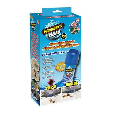 Plumber's Hero Kit, Unclog Drains Instantly, 20 Uses
