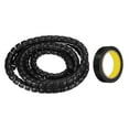 thumbnail image 3 of Spiral Cable Wrap 9.8ft 22mm Cable Management Sleeve PP Insulation Cord Organizer Computer Wire Black with Tape, 3 of 5