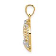 thumbnail image 2 of FB Jewels 14K Yellow Gold & Rhodium Crown Pendant, 2 of 3