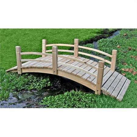 6 ft. Cedar Garden Bridge, Natural