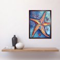 thumbnail image 2 of Modern Folk Art Starfish Bathroom Art Print Framed Poster Wall Decor 12x16 inch, 2 of 5