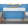 thumbnail image 4 of DecMode 47" x 31" White Wood 2 Drawers Console Table, 1-Piece, 4 of 16