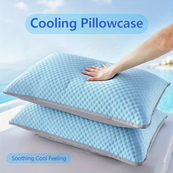 Pillow Cover, Pink 29X19 in Cooling Pillowcase, Hypoallergenic Pillow Protector, Breathable Washable Pillow Encasement, Soft-Textured Pillow Isolation Liner with Gentle Touch,