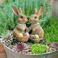 thumbnail image 2 of Ympkerial Easter Yard Sign Set Bunny Garden Stakes Rabbit Lawn Decor with Vintage Metal Finish for Spring Holiday Outdoor Pathway and Porch Decoration, 2 of 9