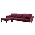 thumbnail image 4 of Wulawindy Convertible Sofa bed sleeper Navy blue velvet（W223S00459、W223S00709、W223S00007）, 4 of 7