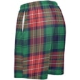 thumbnail image 4 of Buffalo Plaid Green Red Men's Athletic Shorts,Men's Pajama Bottoms for Home and Rest-XXL, 4 of 7