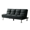 thumbnail image 6 of LUXMOD Relax Lounge Futon Sofa Bed Sleeper Dark Grey Fabric, 6 of 10