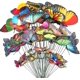 thumbnail image 1 of 50 piezas de estacas de mariposa, estacas de mariposas impermeables, adornos de jardín y decoración de patio, suministros para fiestas de mariposas, estacas de jardín decorativas para Navidad al aire, 1 of 2