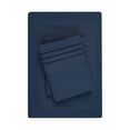 thumbnail image 2 of Better Homes & Gardens Luxury Microfiber Adult Bed Sheet Set, Washed Indigo, King, 4 Pieces, 2 of 6