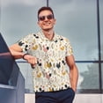 thumbnail image 6 of Balery Cartoon Chickens Printed Men’s Short Sleeve Polo Shirt, Midweight Men's Shirt,Golf Polo shirts -X-Large, 6 of 8