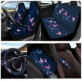 thumbnail image 2 of KUIFORTI Fire Car Front Seat Protectors with Split Bench Back Seat Covers Set+Steering Wheel Cover+Auto Center Console Cover Pad Cushion+Seat Belt Pads Car Interior Covers for Truck Van SUV,8 Pcs Set, 2 of 5