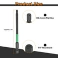 thumbnail image 2 of Uxcell H4 Flat Hex Head Screwdriver Bit 4mm Metric Tip 1/4" Hex Shank 100mm (4") Long Magnetic Hexagonal Screw Drill Bit Wrench Black Phosphate, 2 of 7