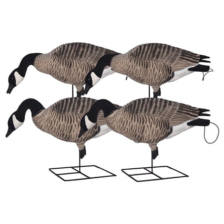 GHG Decoy Systems Pro-Grade XD Fully Flocked Full Body Canada Goose Feeders Decoy 4 Pack