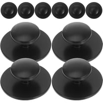 NICEXMAS 10Pcs Peel and Stick Cabinet Handles Black Self Adhesive Round Drawer Pulls for Home Decor