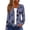 Blue, variant on Retro Floral Print Open Front Cardigan for Women, Lightweight Long Sleeve Boho Knit Jacket with Ribbed Hem - Soft Casual Drapey Top Blue S