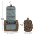 thumbnail image 7 of Large Hanging Travel Toiletry Bag Dopp Kit with Hook Cosmetic Makeup Organizer with Brush Holder Water-Resistant Bathroom for Women Men, Brown Leopard, 7 of 7