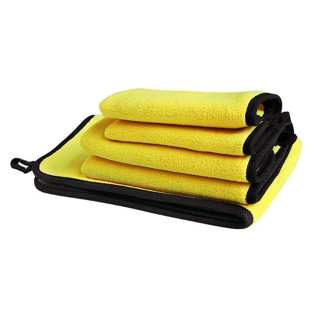 Toallas de microfibra para autos, paquete de 5, paño de limpieza de microfibra de felpa de 500 g/m², 24" x 12", toalla de secado de autos suave y absorbente para lavado de autos, cera de autos y detalles de automóviles brillar Electrónica