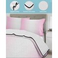 thumbnail image 4 of Pink Ombre Summer Quilt Set Twin XL Size,Soft Microfiber Quilted Bedding Set with 2 Pillow Shams,Pink White Gradient Modern Abstract Art Lightweight All Season Bedspread Coverlet for Bedroom 68"x98", 4 of 6