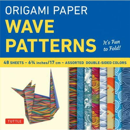 6 3/4 Inch Sexy Spike - Origami Paper - Wave Patterns - 6 3/4 inch - 48 Sheets : Tuttle Origami Paper: High-Quality Origami Sheets Printed with 8 Different Designs: Instructions for 8 Projects Included