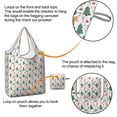 thumbnail image 4 of 5 Pack Foldable Shopping Bag,White Christmas Gingerbread and Tree Pattern Reusable Grocery Bags with Pockets,Large Reusable Tote Bags with Handles Waterproof & Lightweight, 4 of 6
