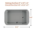 thumbnail image 5 of Farberware Bakeware 9x13 Inch Rectangular Cake Pan, Dishwasher Safe and Oven Safe to 450°F, Gray, 5 of 12