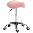 thumbnail image 1 of HOMCOM Chaise de Salon pour Spa, Chaise de Beauté avec Roues Pivotantes, Rose, 1 of 10